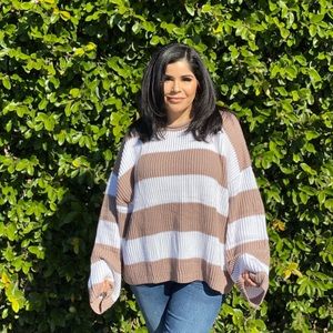 Striped oversized sweater